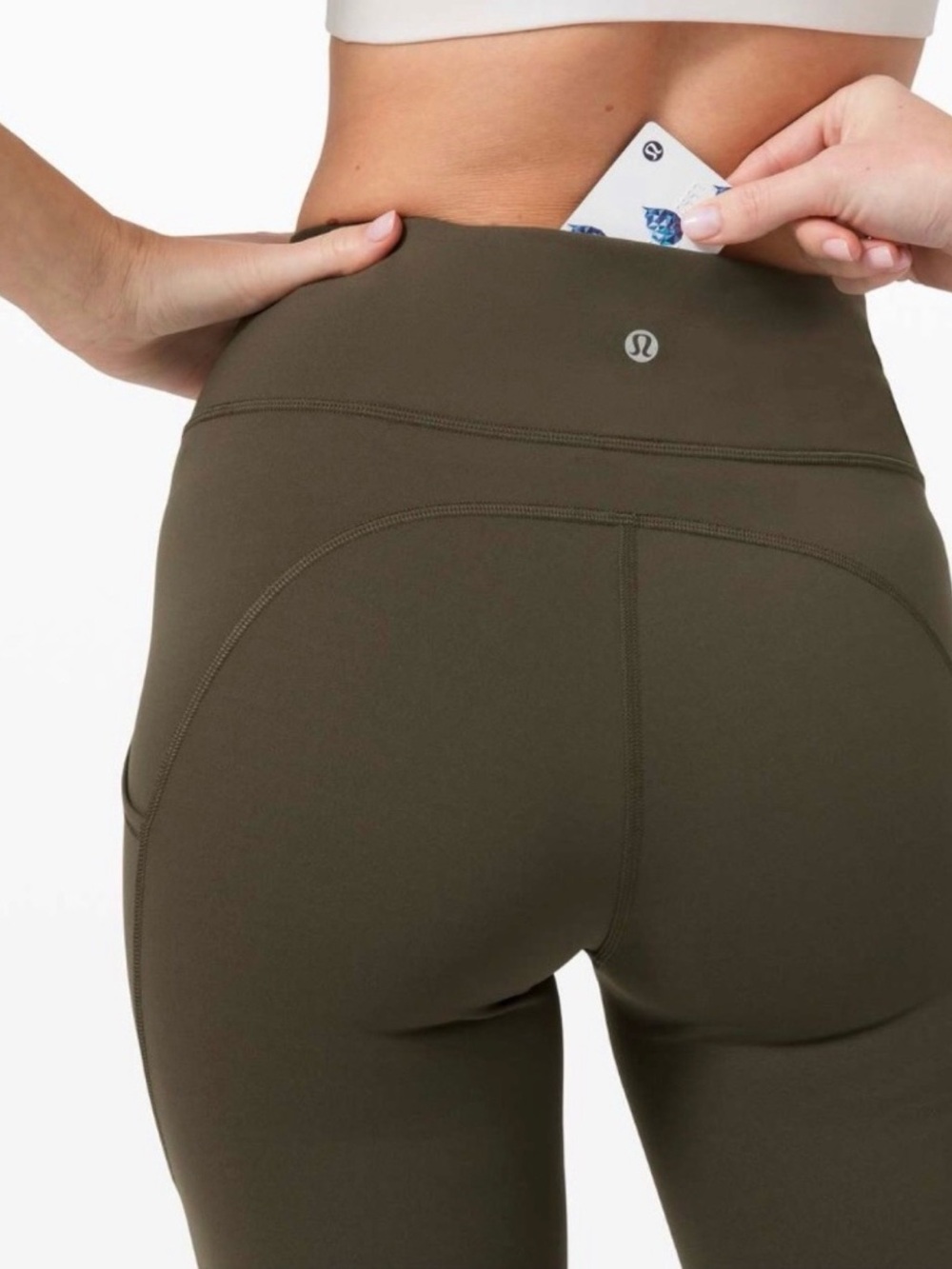 LULULEMON Invigorate High Rise 25โ Leggings Olive Green Size 4